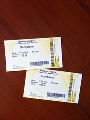 2 билеты на Scorpions